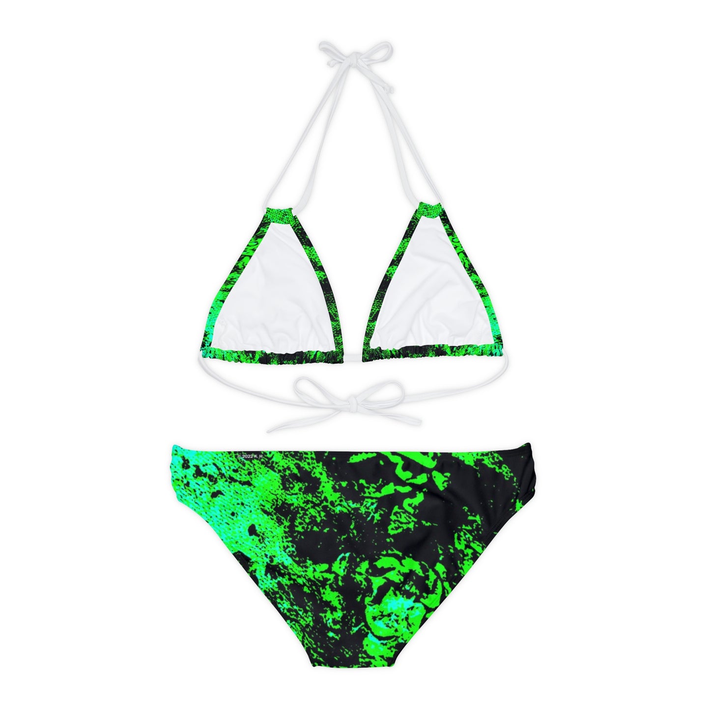 "Mystic Cube" (Cosmic Fusion - Shamrock Green) - Strappy Bikini Set