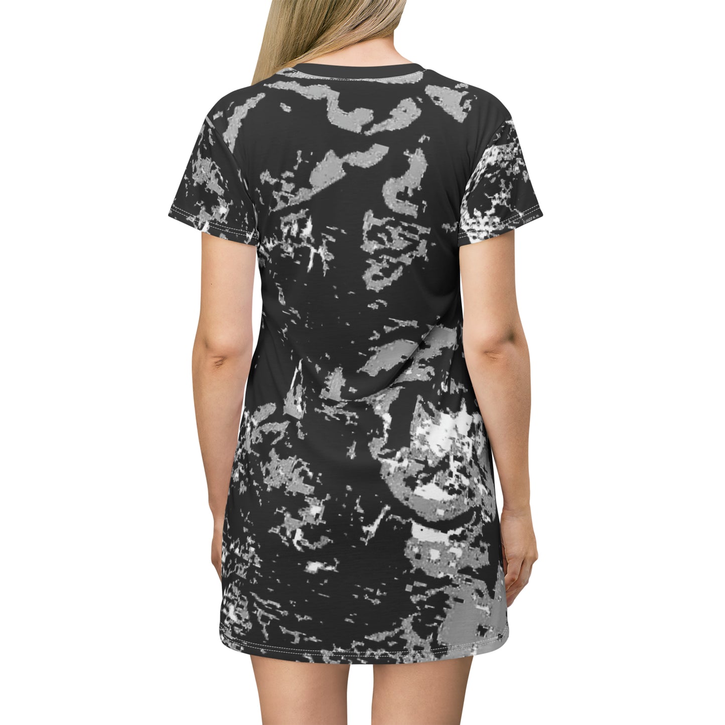 "Mystic Cube" (Cosmic Fusion - Medium Charcoal) - T-Shirt Dress