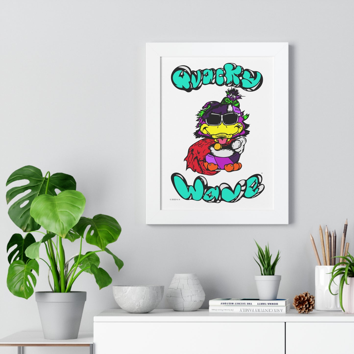 "Quacky Wave®" - Framed Vertical Poster