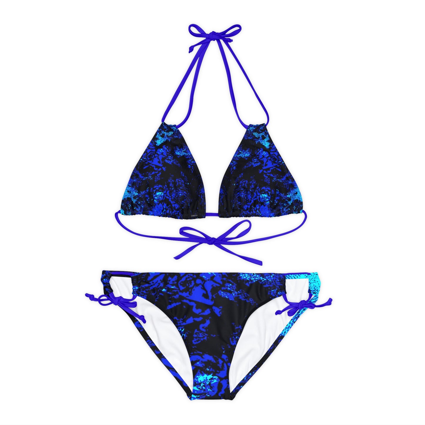"Mystic Cube" (Cosmic Fusion - Sapphire) - Strappy Bikini Set