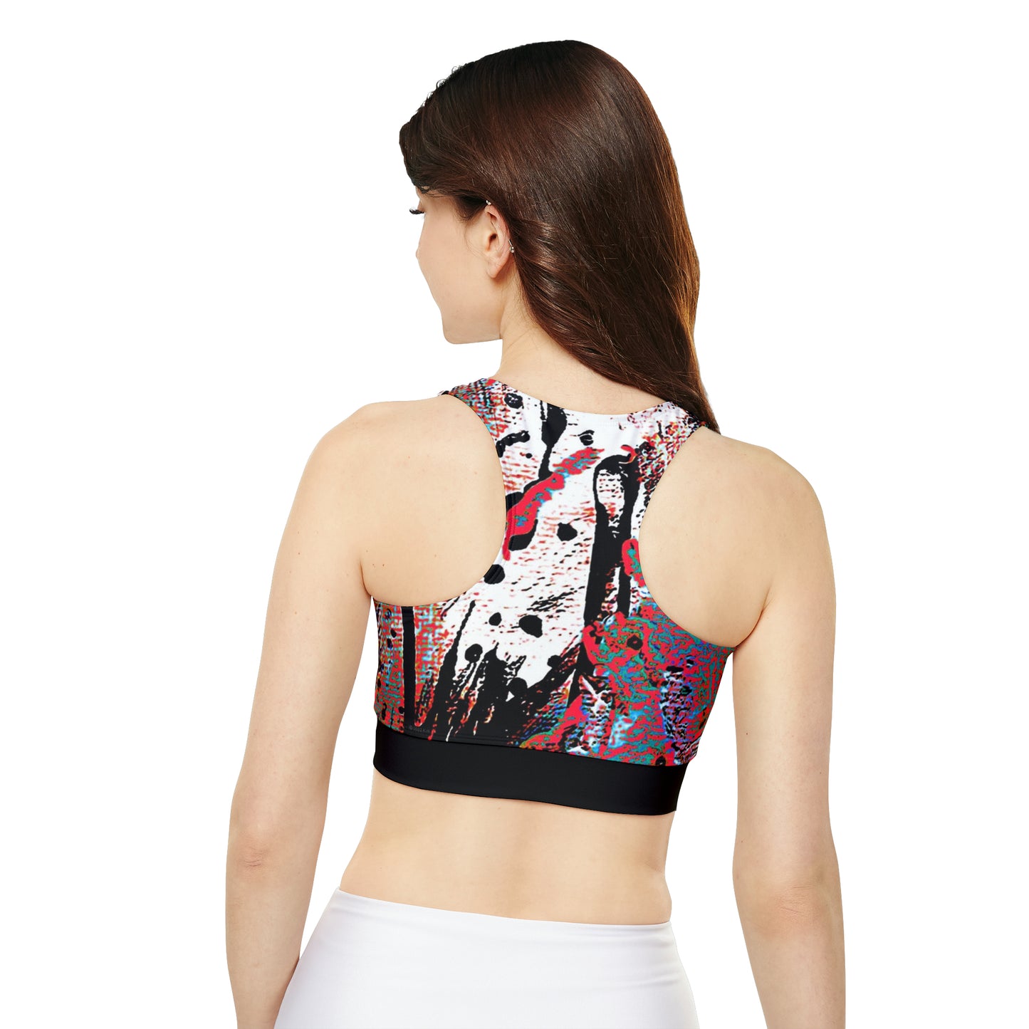 "Dreamy Love" (Cosmic Fusion - Persimmon) - Fully Lined, Padded Sports Bra