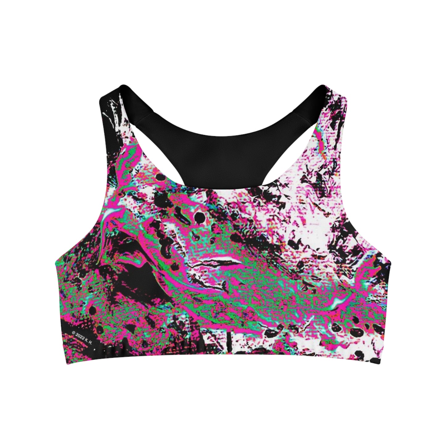"Dreamy Love" (Cosmic Fusion - Magenta) - Seamless Sports Bra