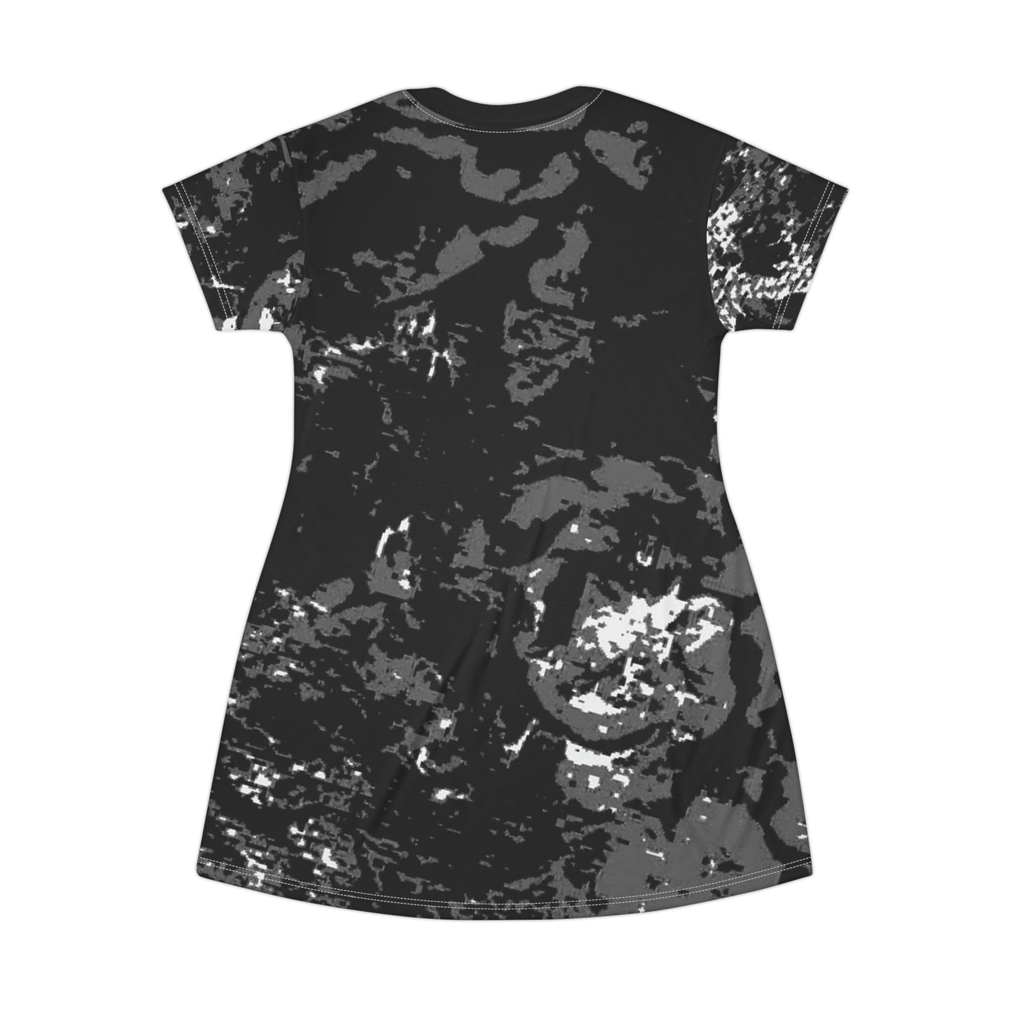 "Mystic Cube" (Cosmic Fusion - Dark Charcoal) - T-Shirt Dress