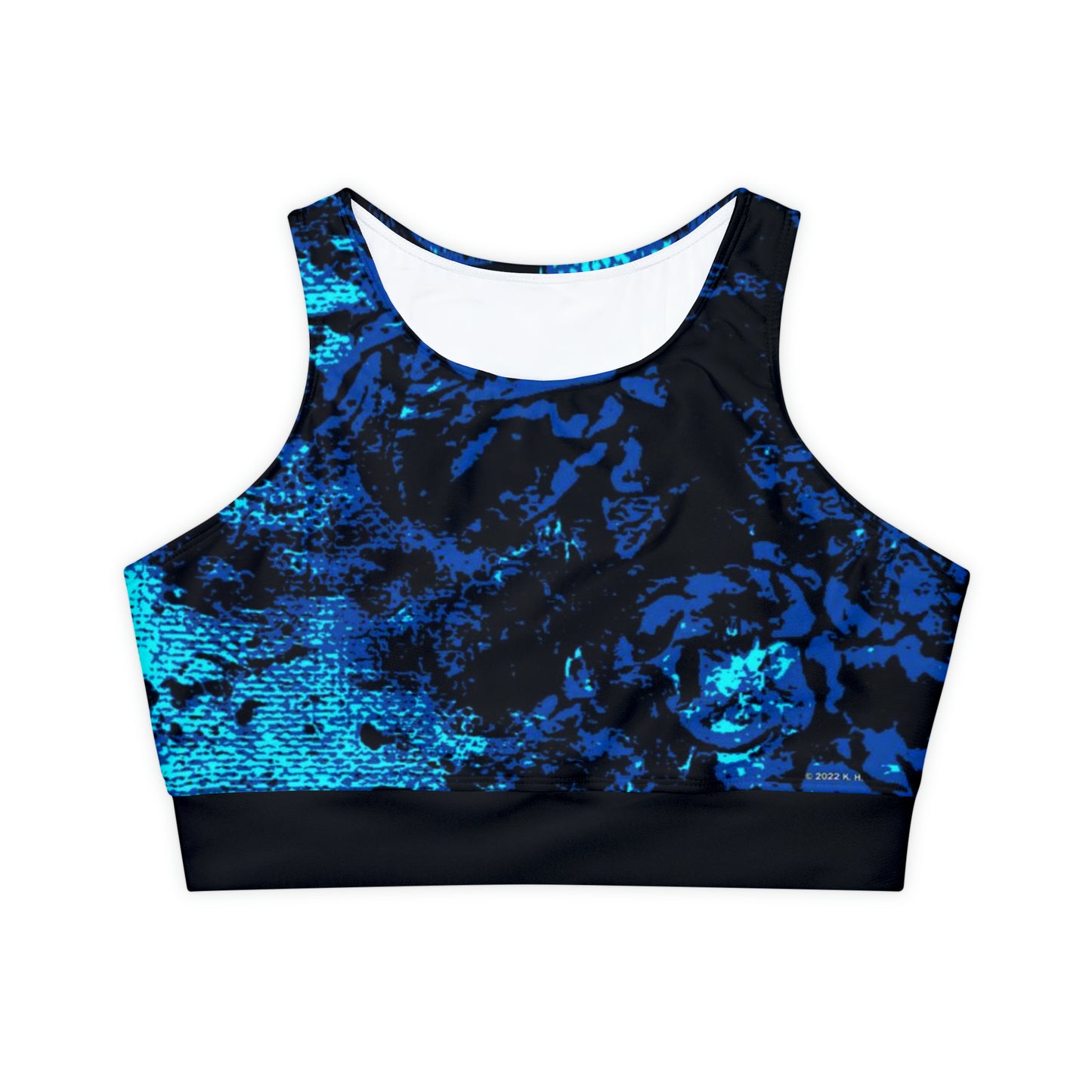 "Mystic Cube" (Cosmic Fusion - Sapphire) - Fully Lined, Padded Sports Bra