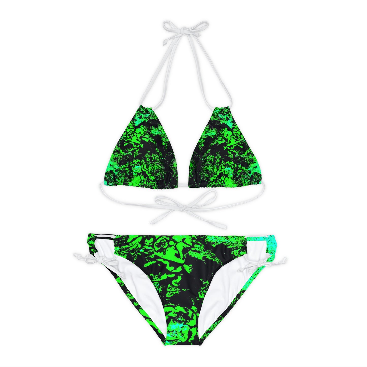 "Mystic Cube" (Cosmic Fusion - Shamrock Green) - Strappy Bikini Set