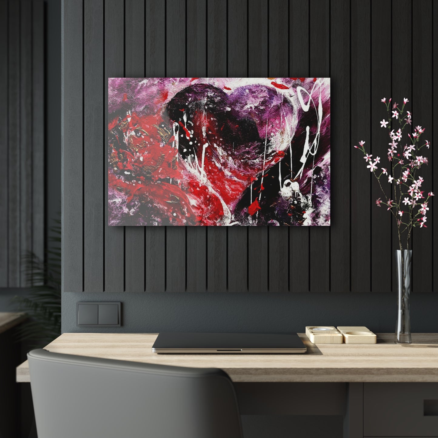 "Dreamy Love" (Scarlet/Plum) - Acrylic Prints
