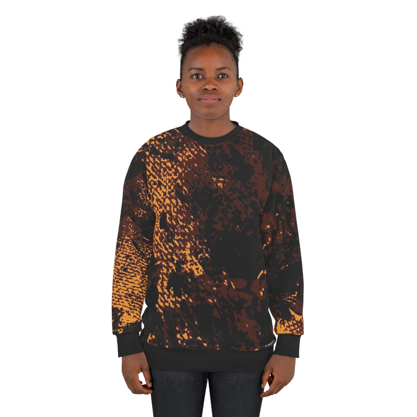 "Mystic Cube" (Cosmic Fusion - Espresso/Topaz) - Unisex Sweatshirt