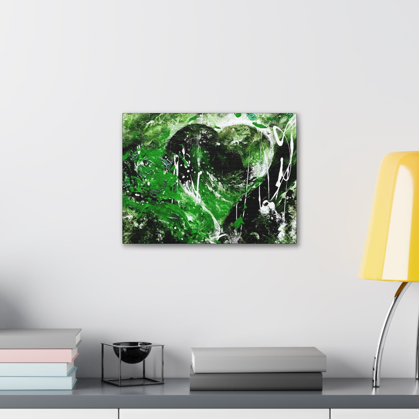 "Dreamy Love" (Shamrock Green) - Horizontal Canvas Gallery Wraps