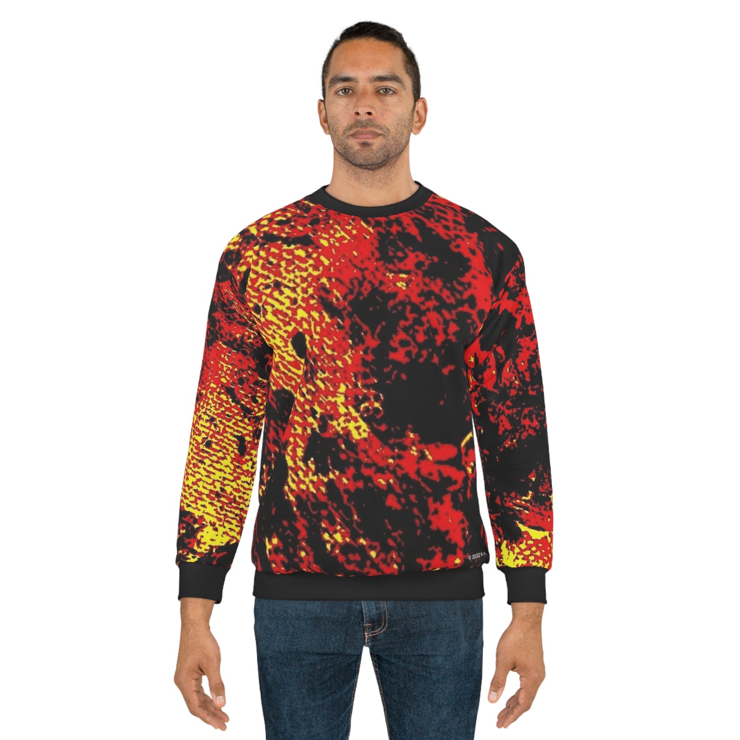 "Mystic Cube" (Cosmic Fusion - Persimmon) - Unisex Sweatshirt