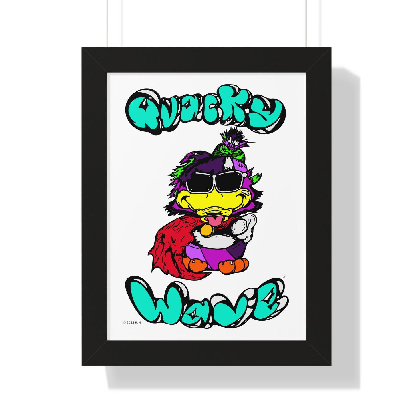 "Quacky Wave®" - Framed Vertical Poster