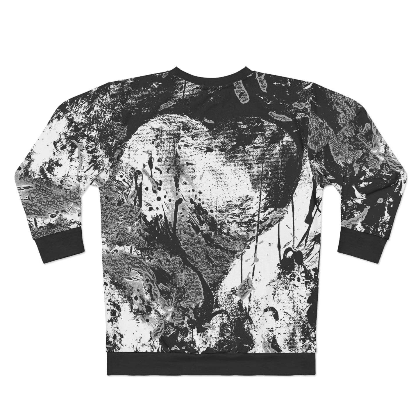 "Dreamy Love" (Cosmic Fusion - White/Black/Gray) - Unisex Sweatshirt (w/ heart)