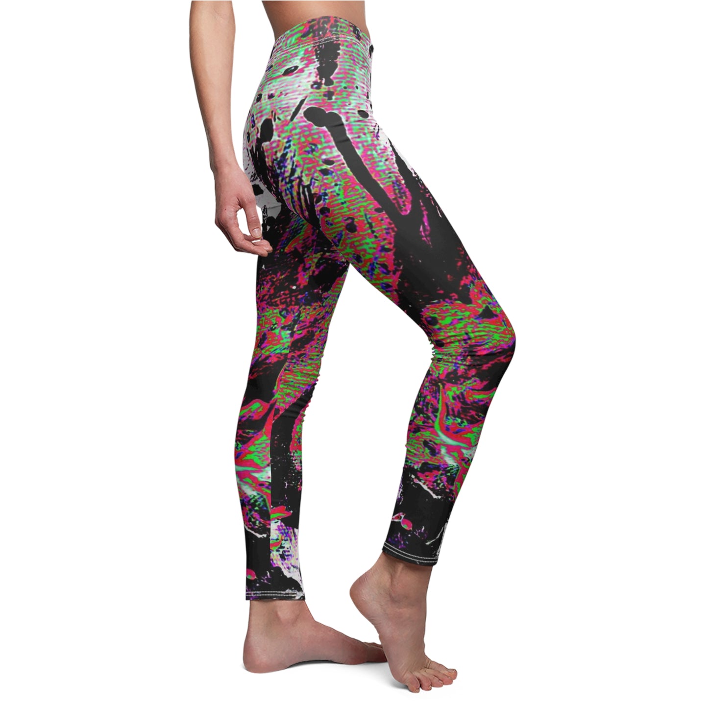 "Dreamy Love" (Cosmic Fusion - Green/Scarlet/Purple) - Casual Leggings