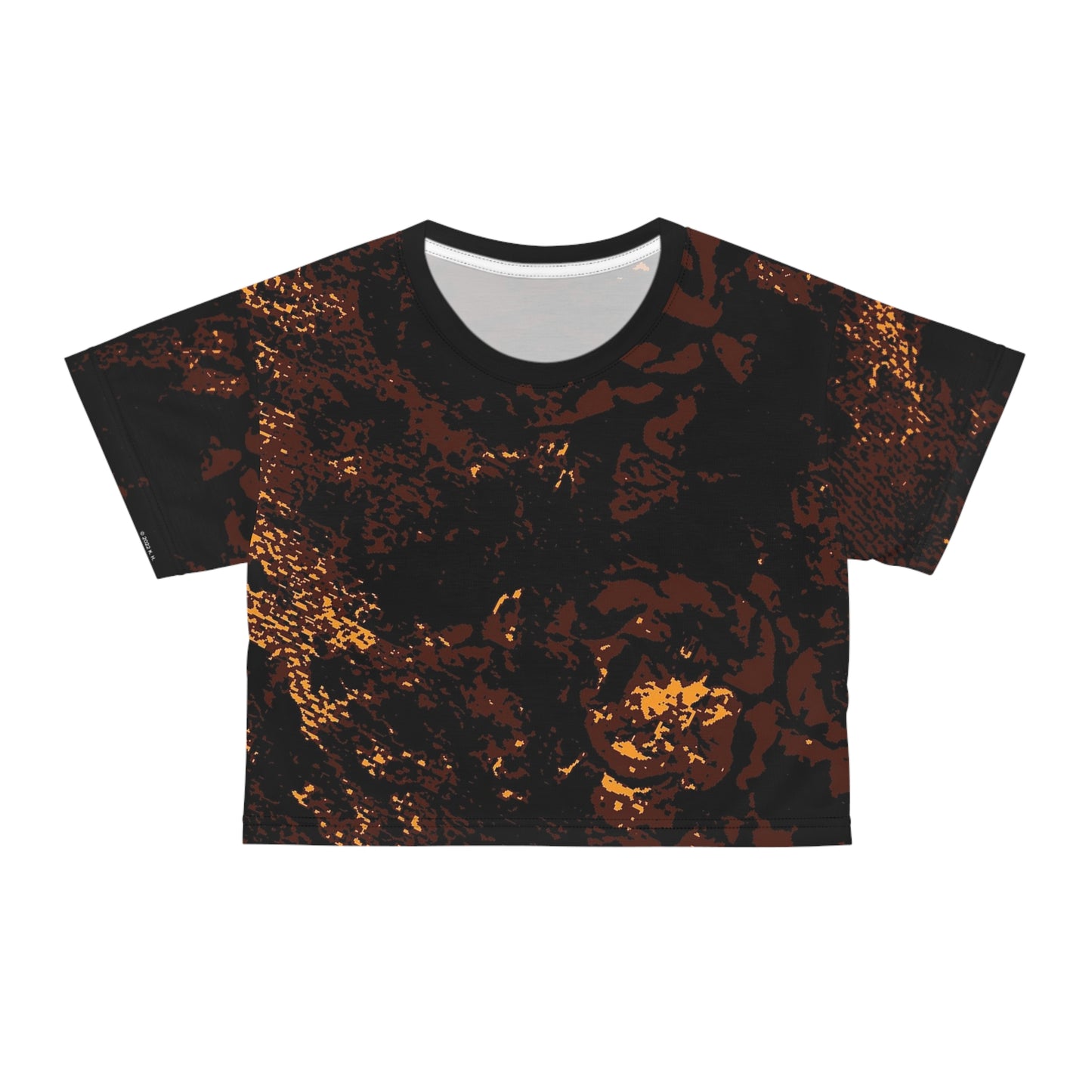 "Mystic Cube" (Cosmic Fusion - Espresso/Topaz) - Crop Tee
