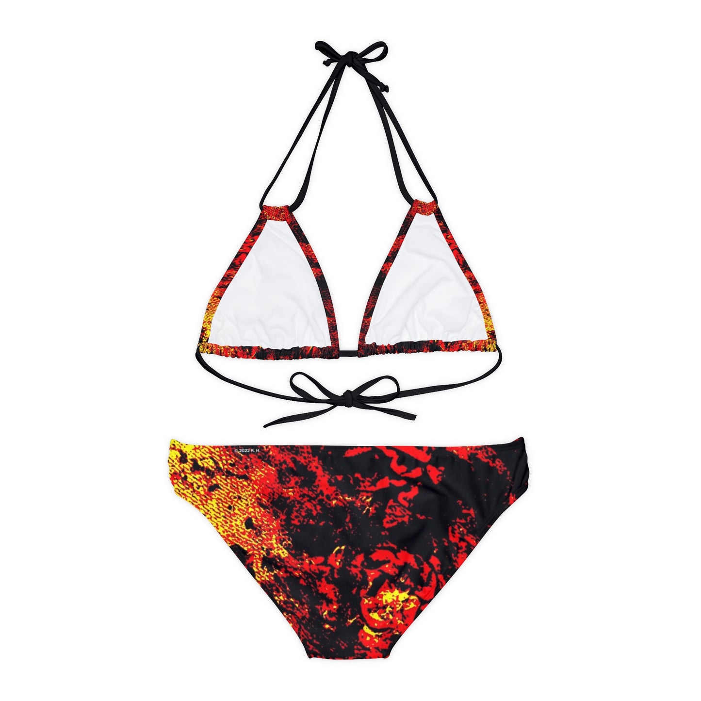 "Mystic Cube" (Cosmic Fusion - Persimmon) - Strappy Bikini Set