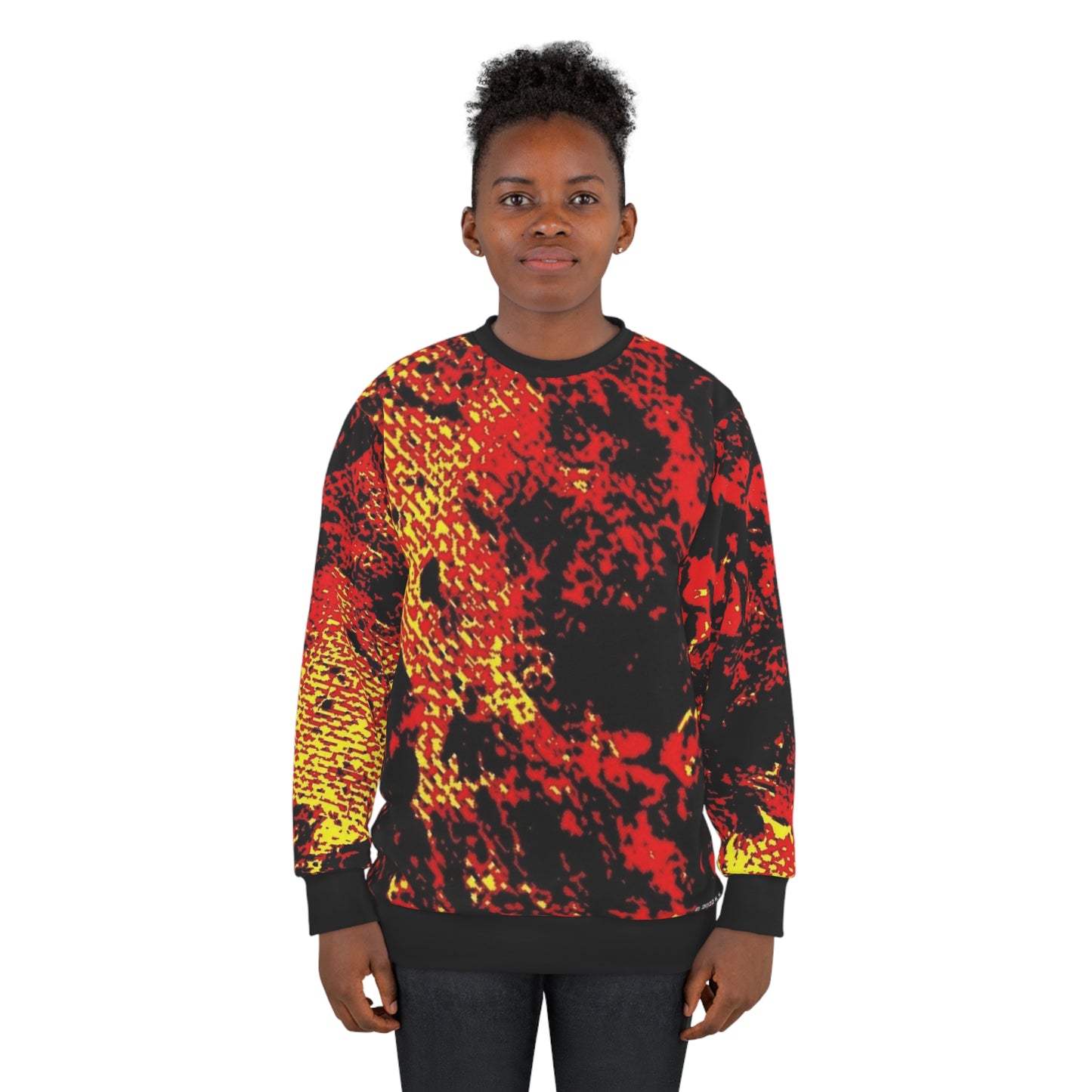 "Mystic Cube" (Cosmic Fusion - Persimmon) - Unisex Sweatshirt