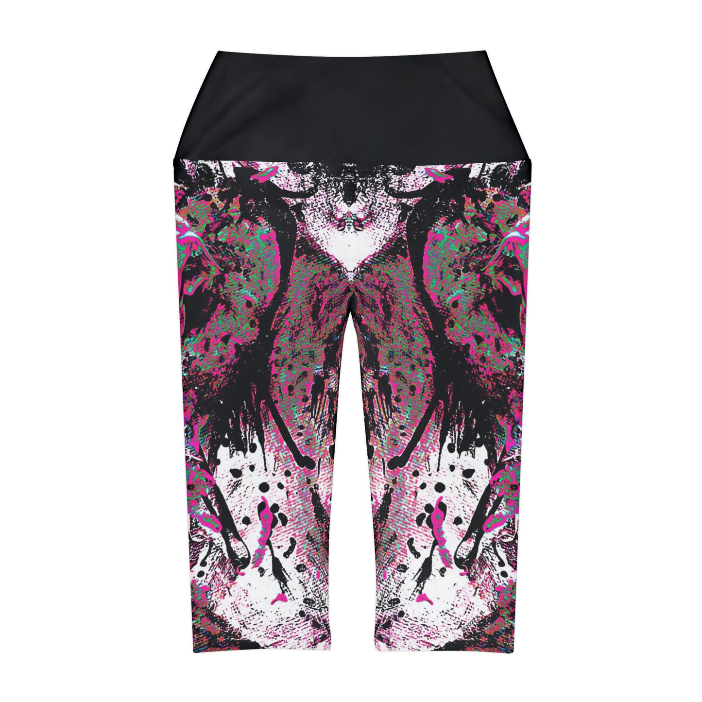 "Dreamy Love" (Cosmic Fusion - Magenta) - Yoga Capri Leggings