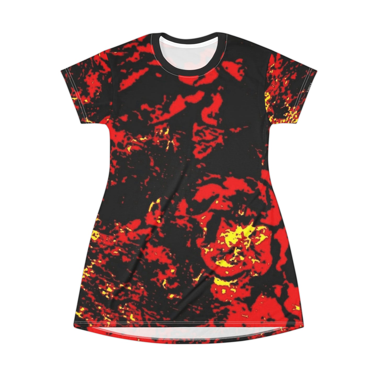 "Mystic Cube" (Cosmic Fusion - Persimmon) - T-Shirt Dress