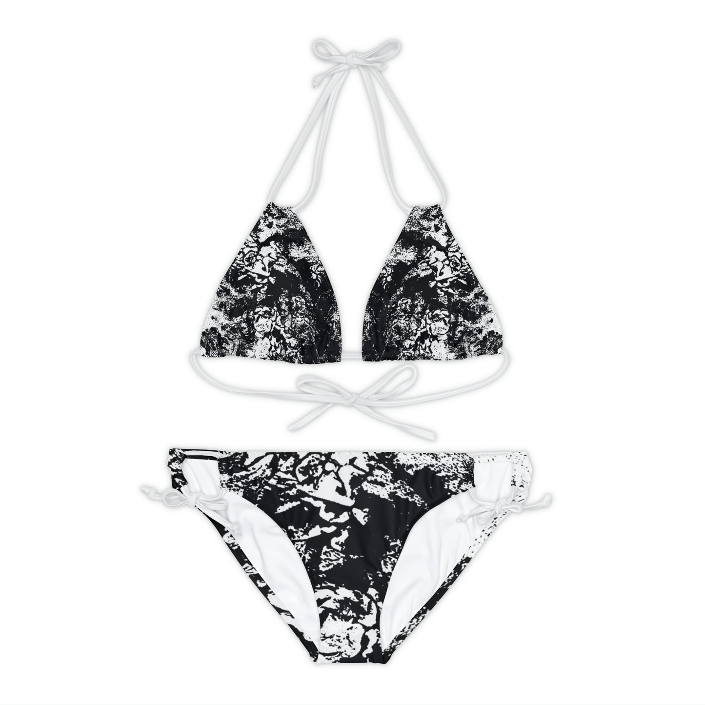 "Mystic Cube" (Cosmic Fusion - Light Charcoal) - Strappy Bikini Set
