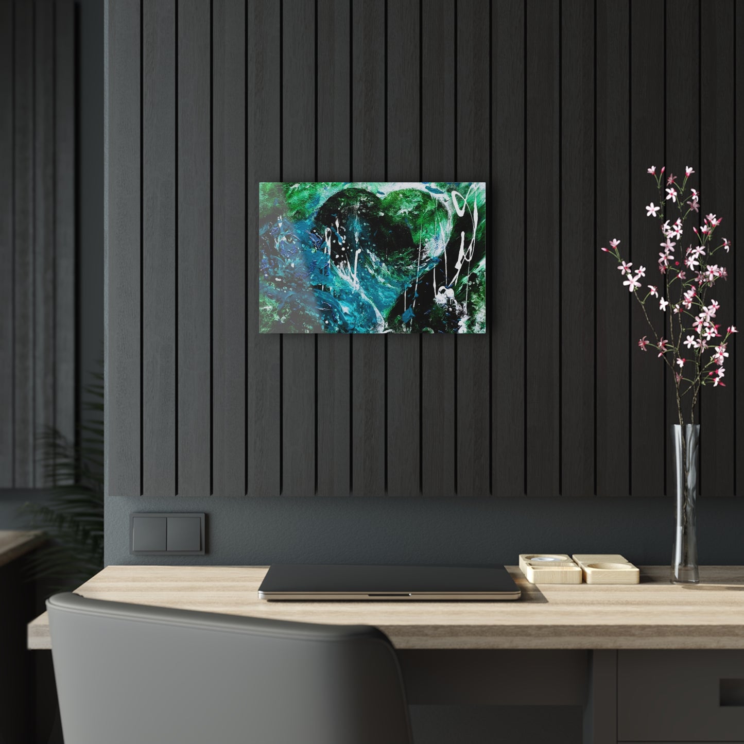 "Dreamy Love" (Forest Green/Teal) - Acrylic Prints