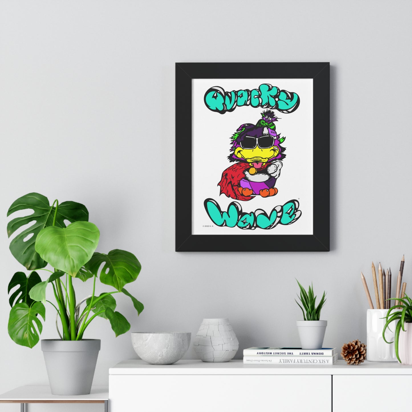 "Quacky Wave®" - Framed Vertical Poster