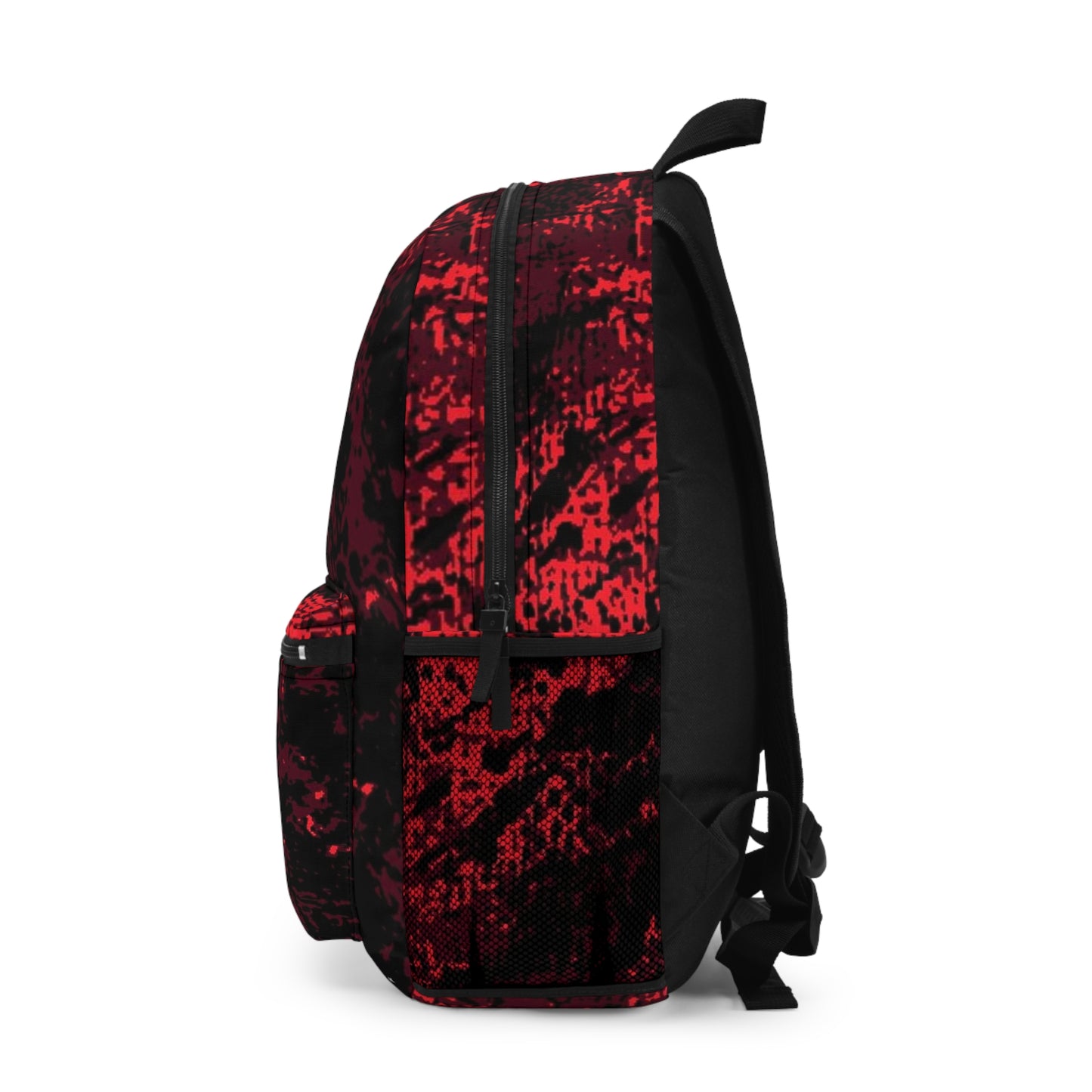 "Mystic Cube" (Cosmic Fusion): Backpacks Collection - Dark Maroon/Neon Red
