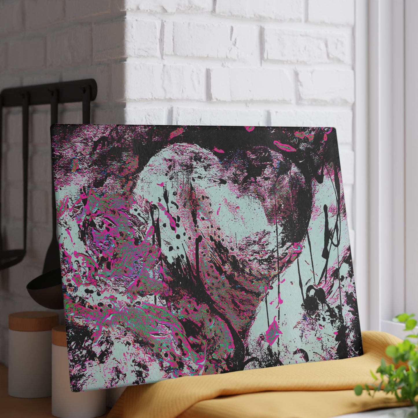 "Dreamy Love" (Cosmic Fusion - Angelic Pink) - Glass Cutting Boards
