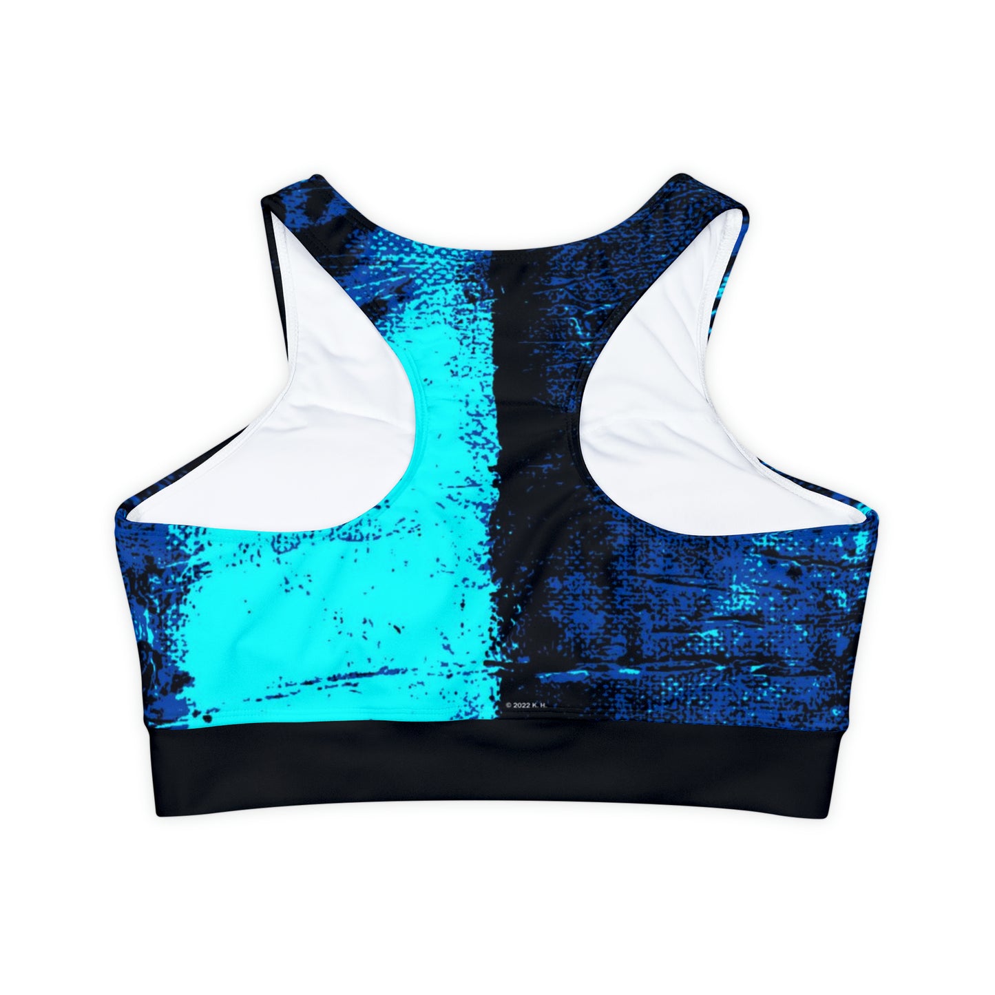 "Mystic Cube" (Cosmic Fusion - Sapphire) - Fully Lined, Padded Sports Bra