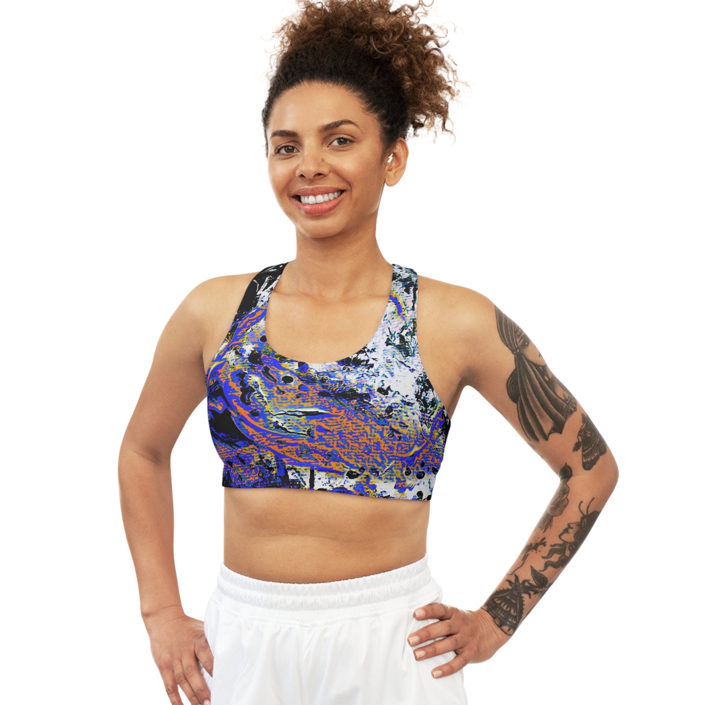 "Dreamy Love" (Cosmic Fusion - Sapphire) - Seamless Sports Bra