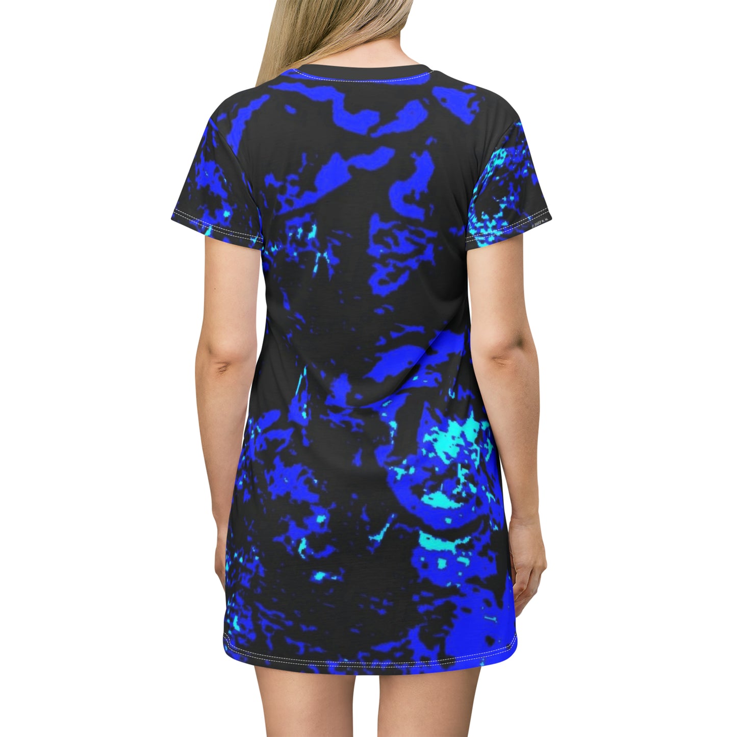 "Mystic Cube" (Cosmic Fusion - Indigo) - T-Shirt Dress