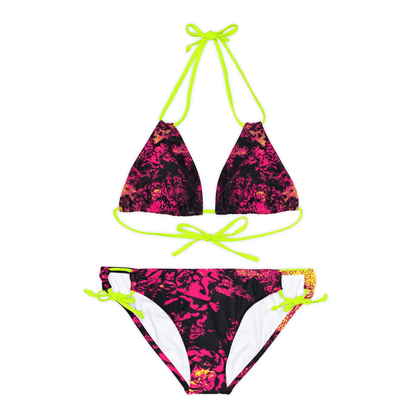 "Mystic Cube" (Cosmic Fusion - Magenta) - Strappy Bikini Set