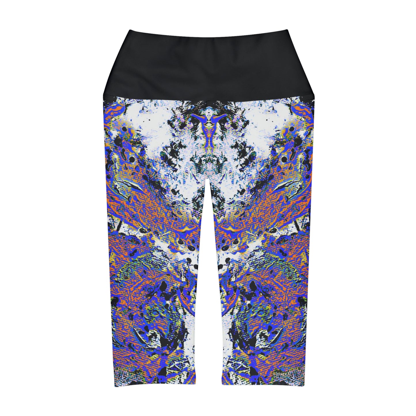 "Dreamy Love" (Cosmic Fusion - Sapphire) - Yoga Capri Leggings