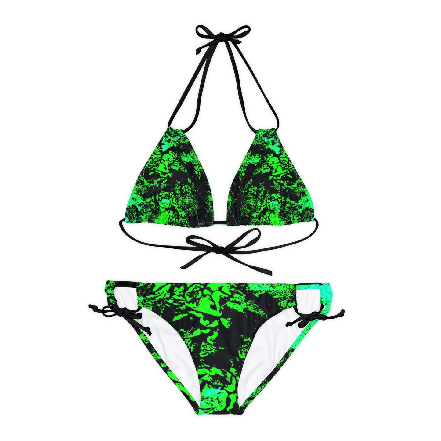 "Mystic Cube" (Cosmic Fusion - Shamrock Green) - Strappy Bikini Set