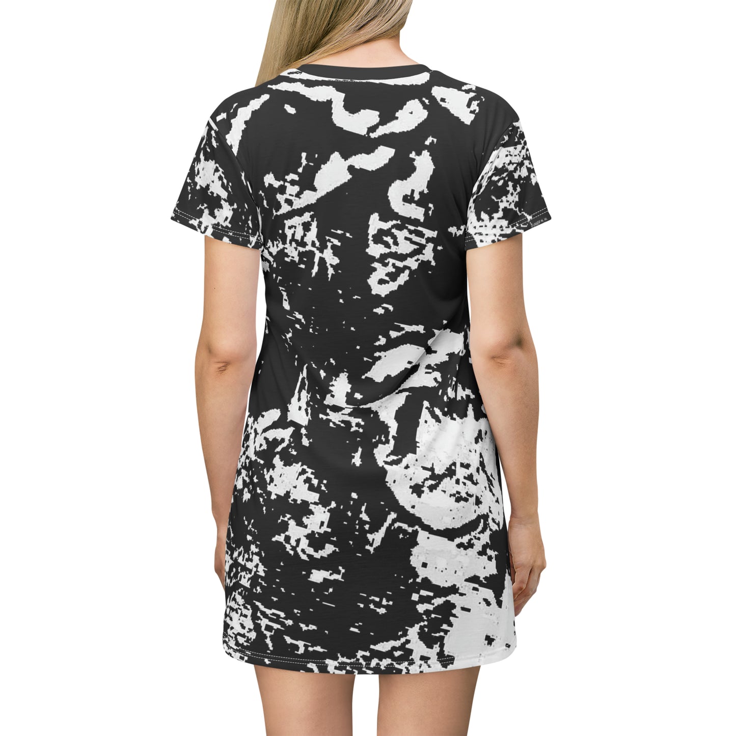 "Mystic Cube" (Cosmic Fusion - Light Charcoal) - T-Shirt Dress