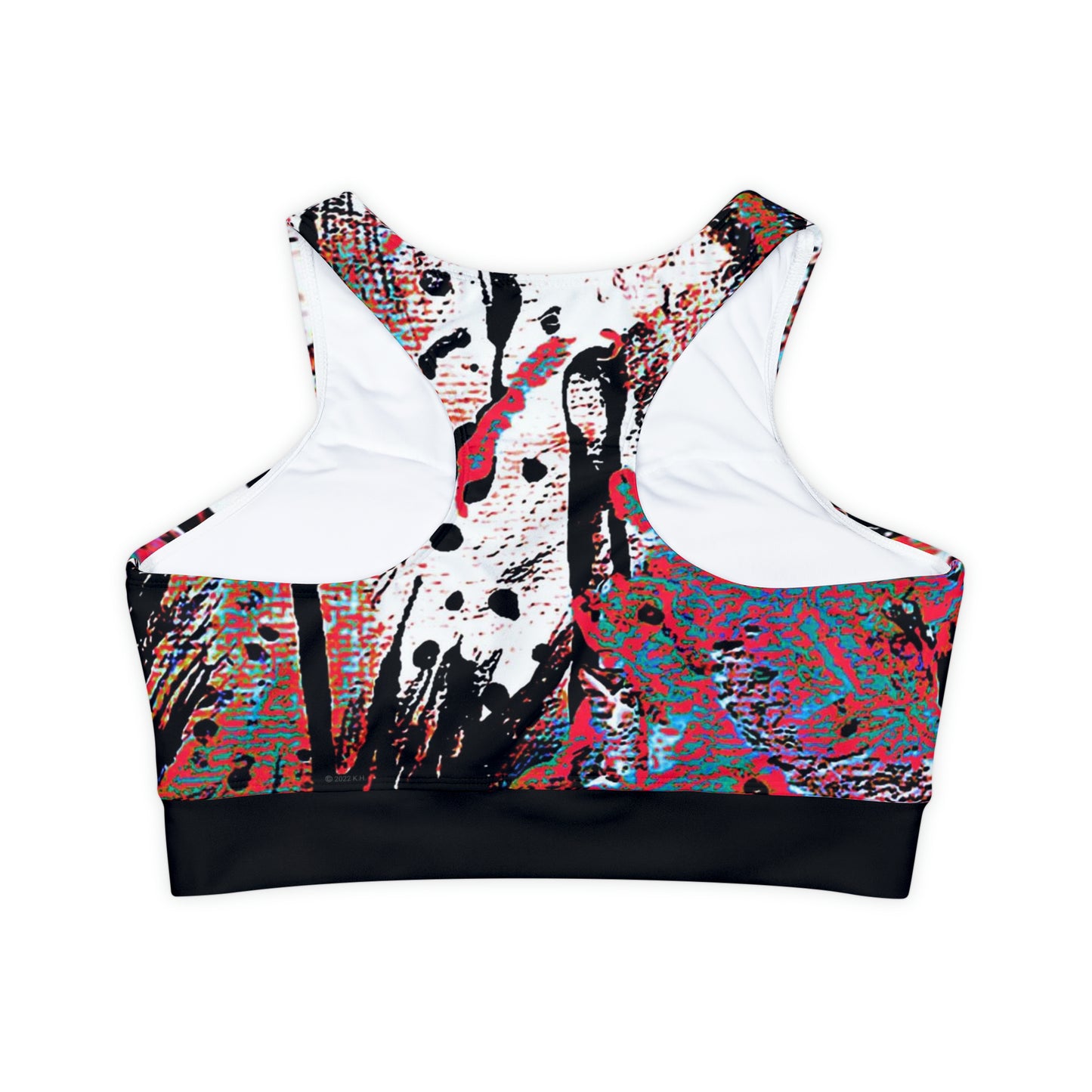 "Dreamy Love" (Cosmic Fusion - Persimmon) - Fully Lined, Padded Sports Bra
