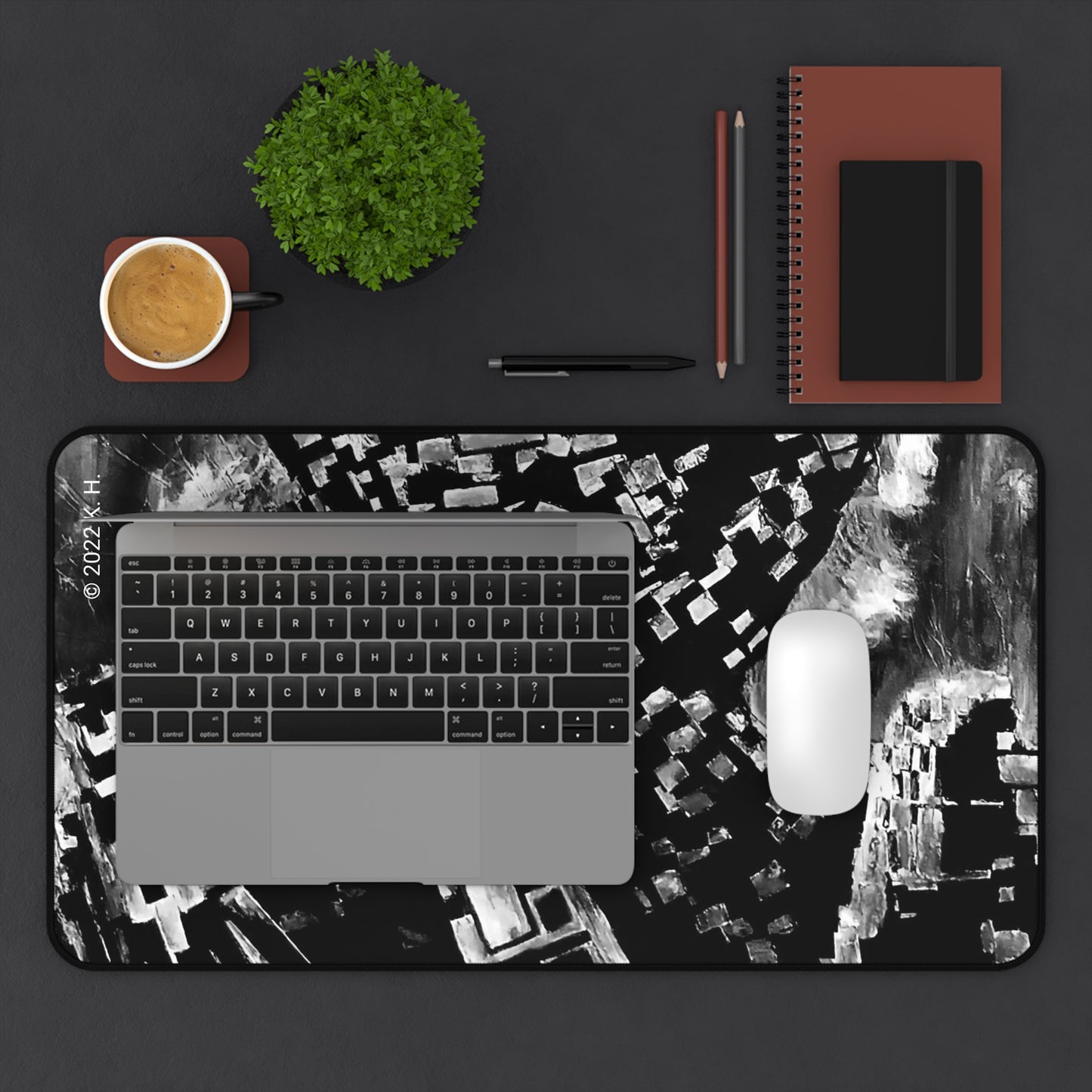 "Digital Drift" (Midnight): Gaming Mouse Pad/Desk Mat