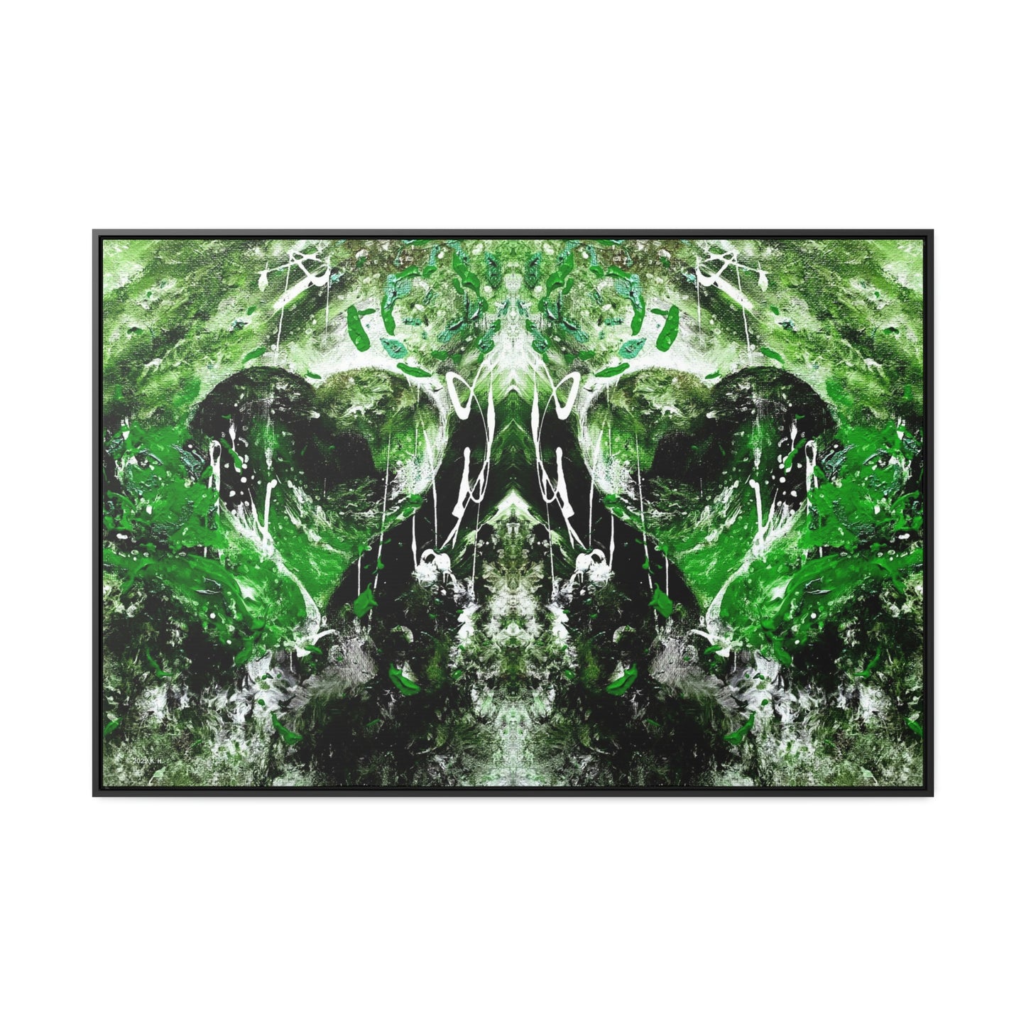 "Dreamy Love" (Shamrock Green II) - Gallery Canvas Wraps, Horizontal Frame