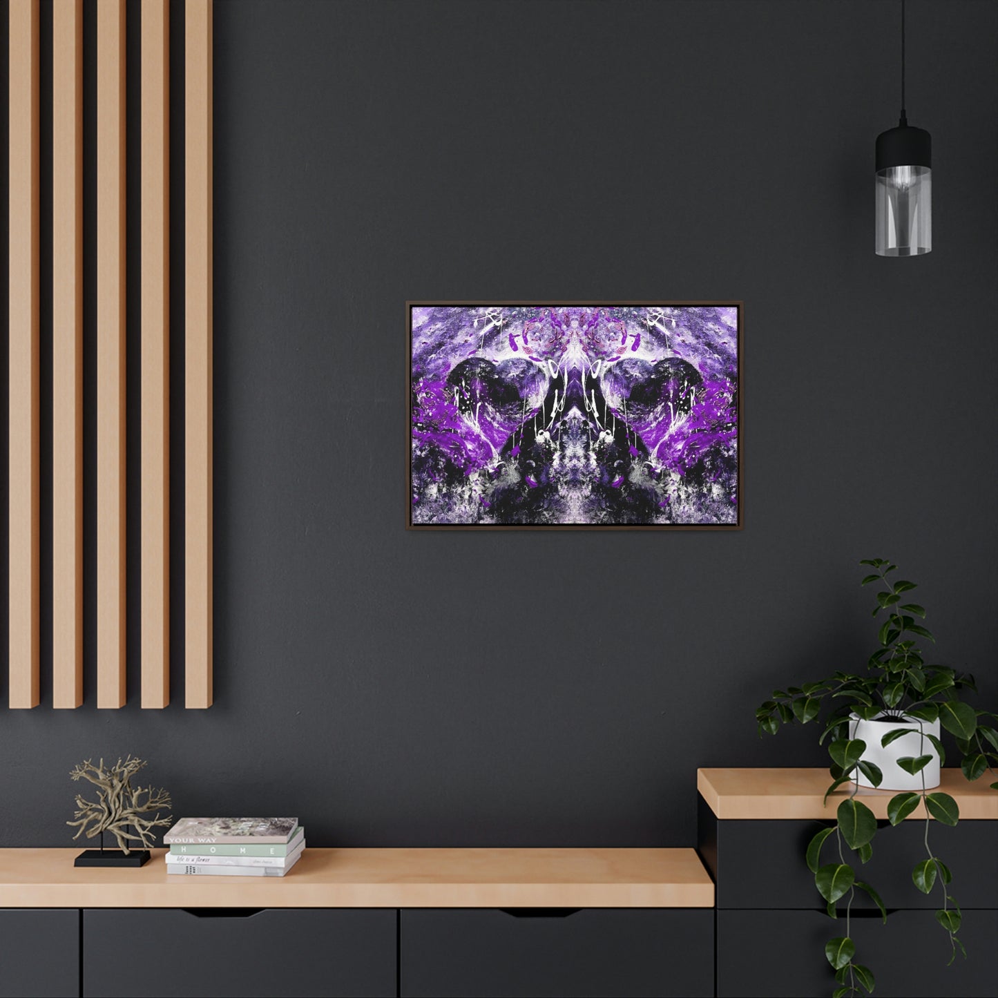 "Dreamy Love" (Violet/Lavender II) - Gallery Canvas Wraps, Horizontal Frame