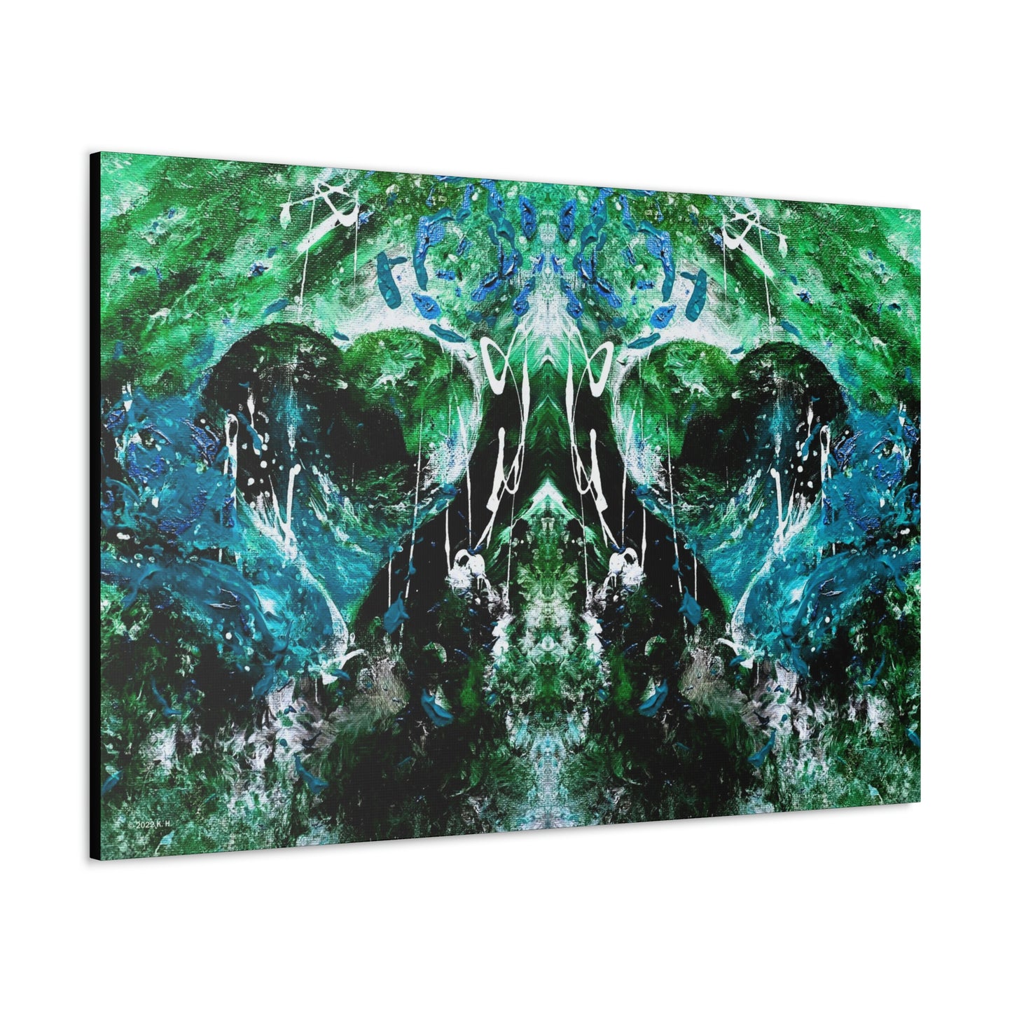 "Dreamy Love" (Forest Green/Teal II) - Canvas Gallery Wraps