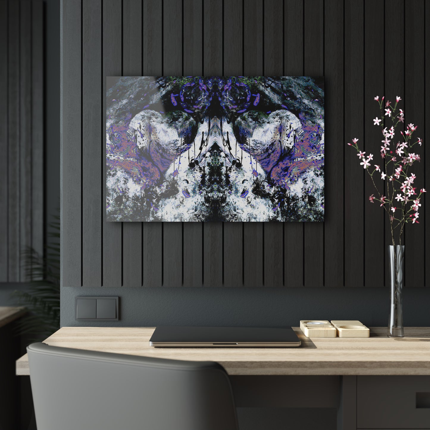 "Dreamy Love" (Cosmic Fusion - White/Black/Sapphire II) - Acrylic Prints