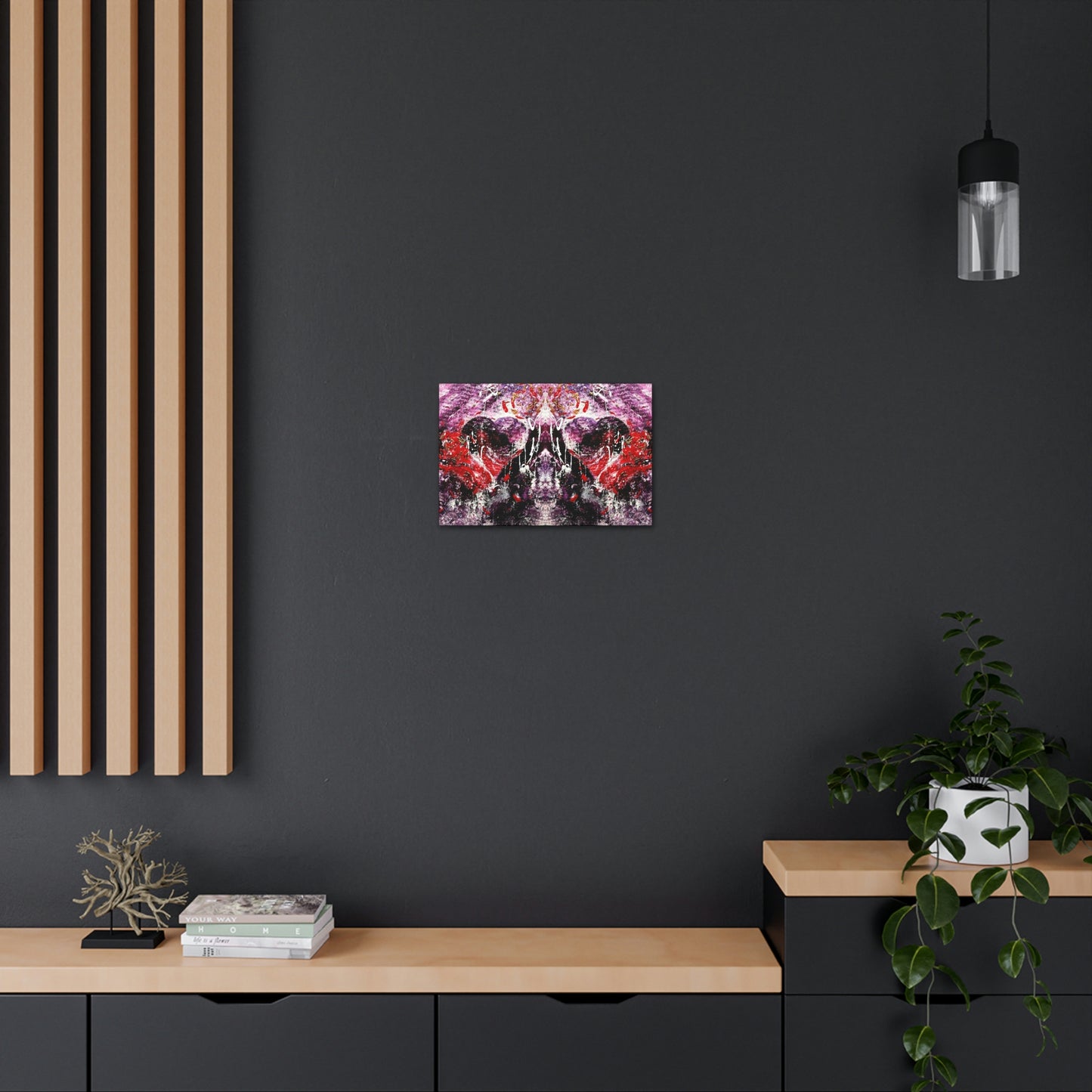 "Dreamy Love" (Scarlet/Plum II) - Canvas Gallery Wraps