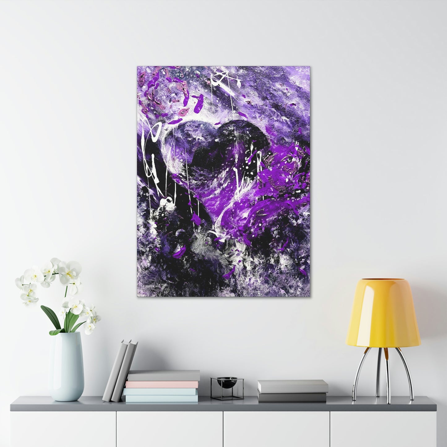 "Dreamy Love" (Violet/Lavender) - Canvas Gallery Wraps