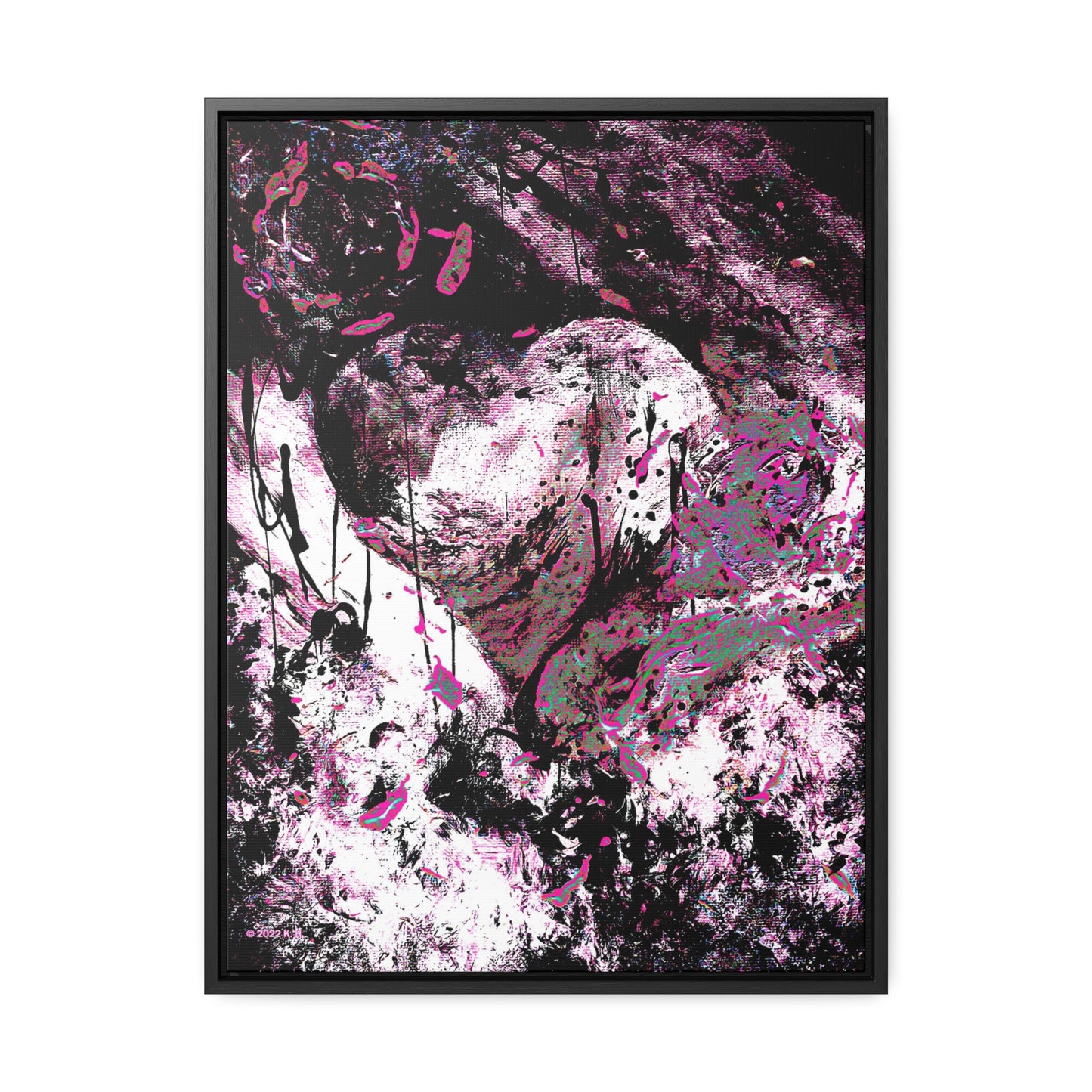 "Dreamy Love" (Cosmic Fusion - Angelic Pink) - Gallery Canvas Wraps, Vertical Frame