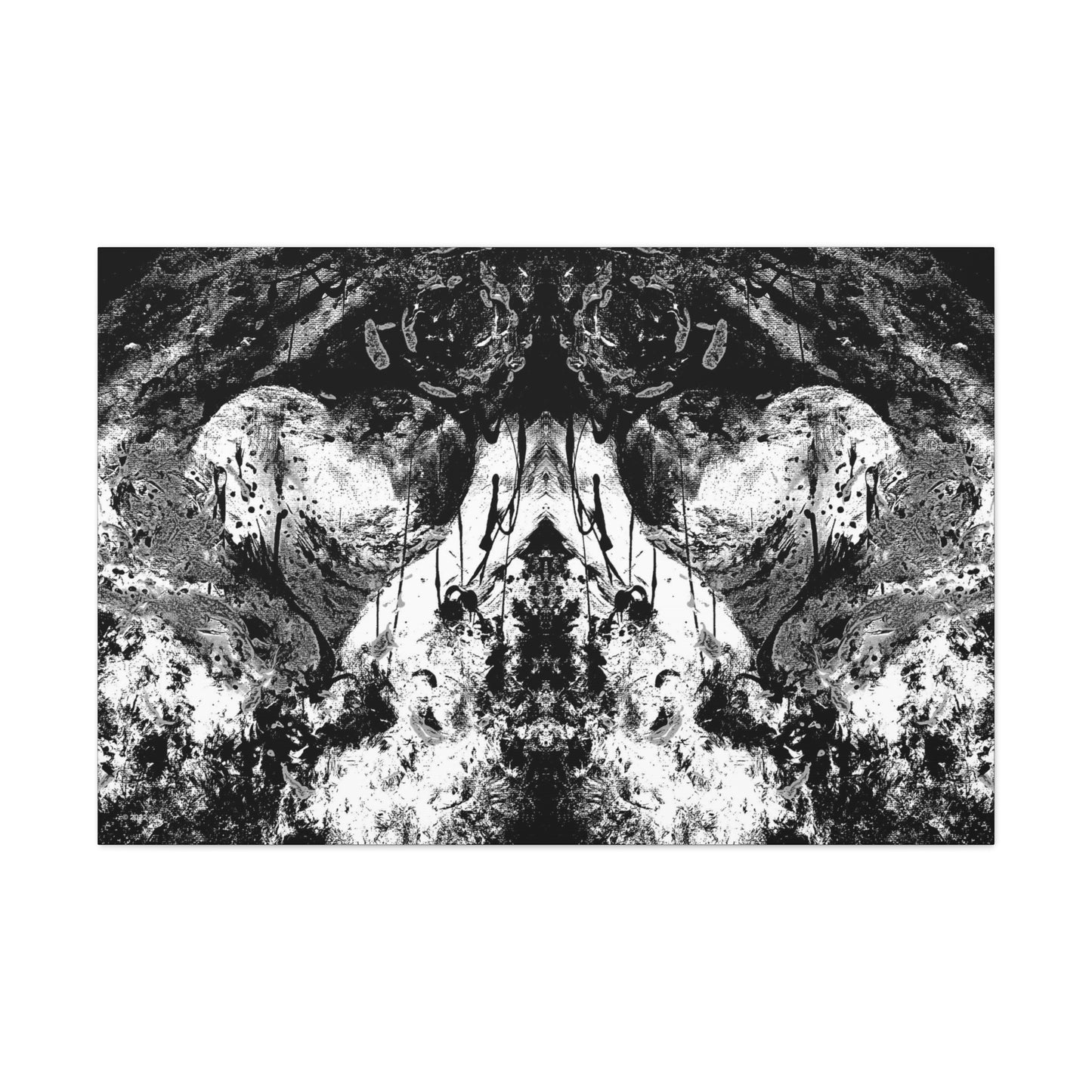 "Dreamy Love" (Cosmic Fusion - White/Black/Gray II) - Canvas Gallery Wraps