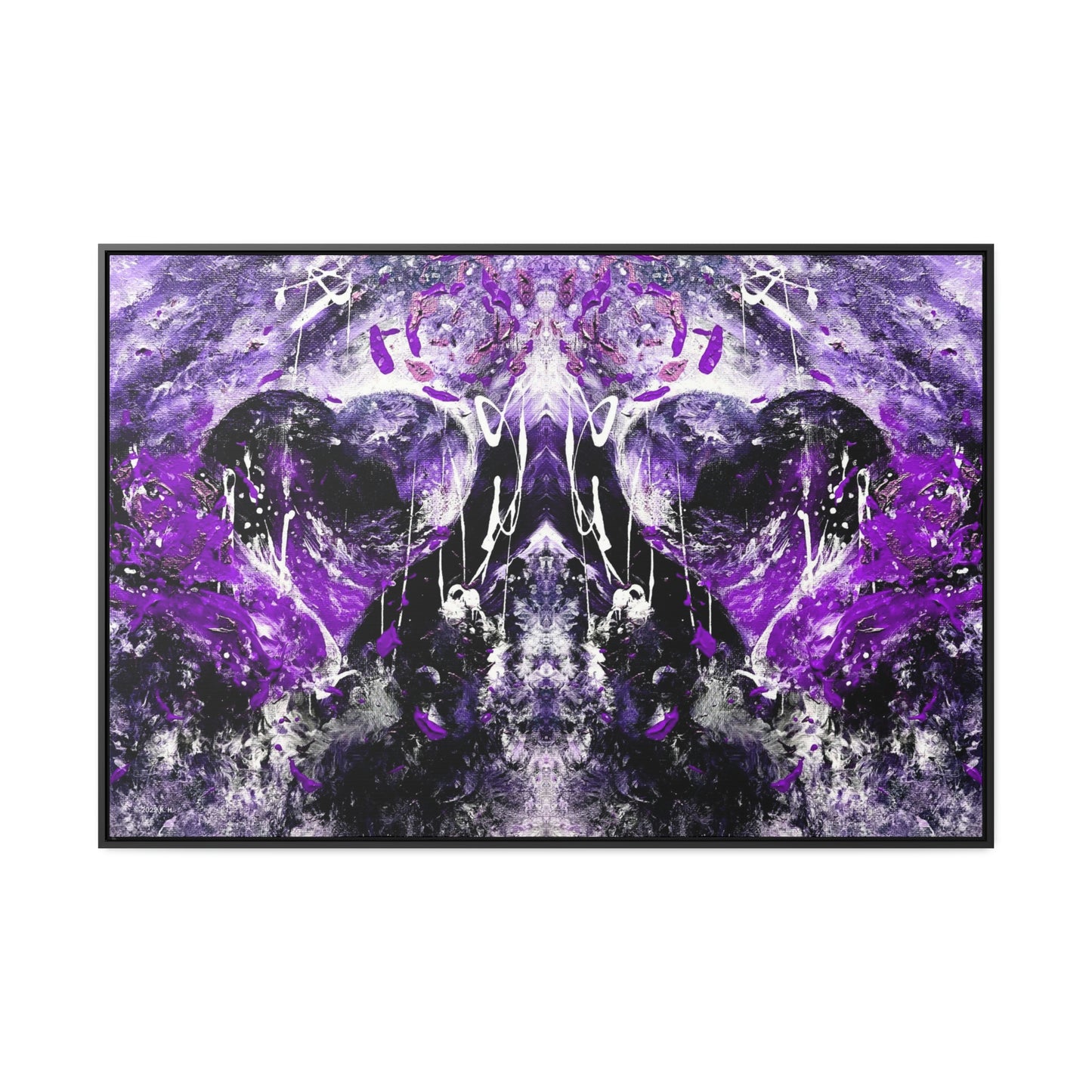 "Dreamy Love" (Violet/Lavender II) - Gallery Canvas Wraps, Horizontal Frame
