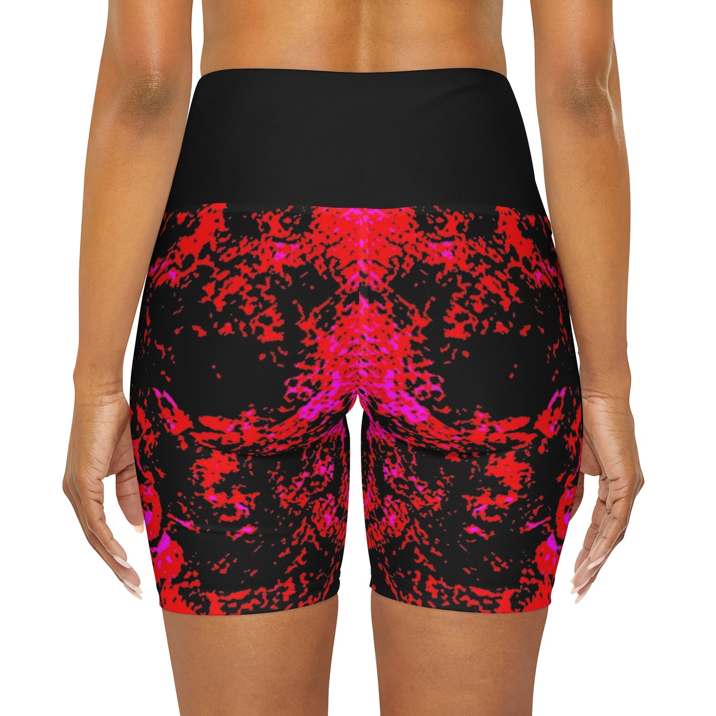 High Waisted Yoga Shorts (AOP)