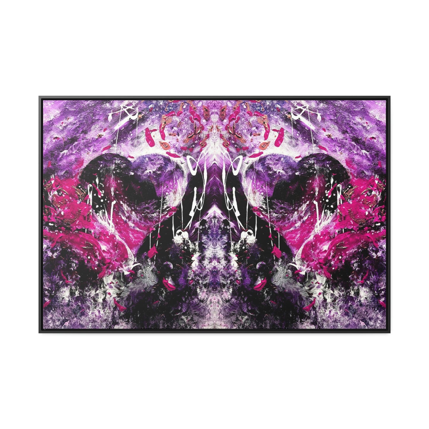 "Dreamy Love" (Magenta/Hot Pink II) - Gallery Canvas Wraps, Horizontal Frame