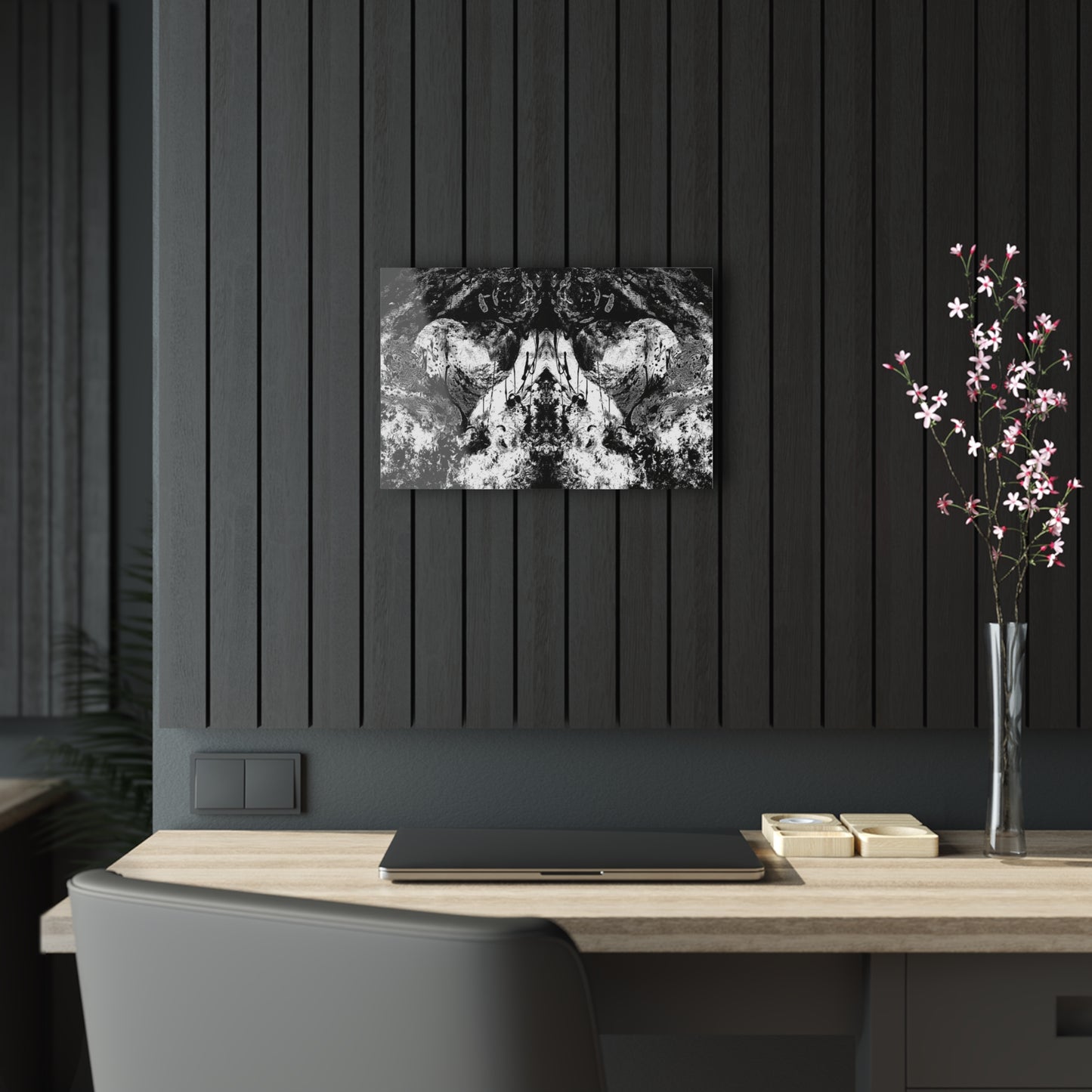 "Dreamy Love" (Cosmic Fusion - White/Black/Gray II) - Acrylic Prints