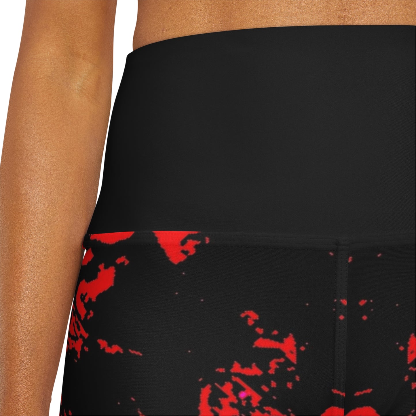 High Waisted Yoga Shorts (AOP)