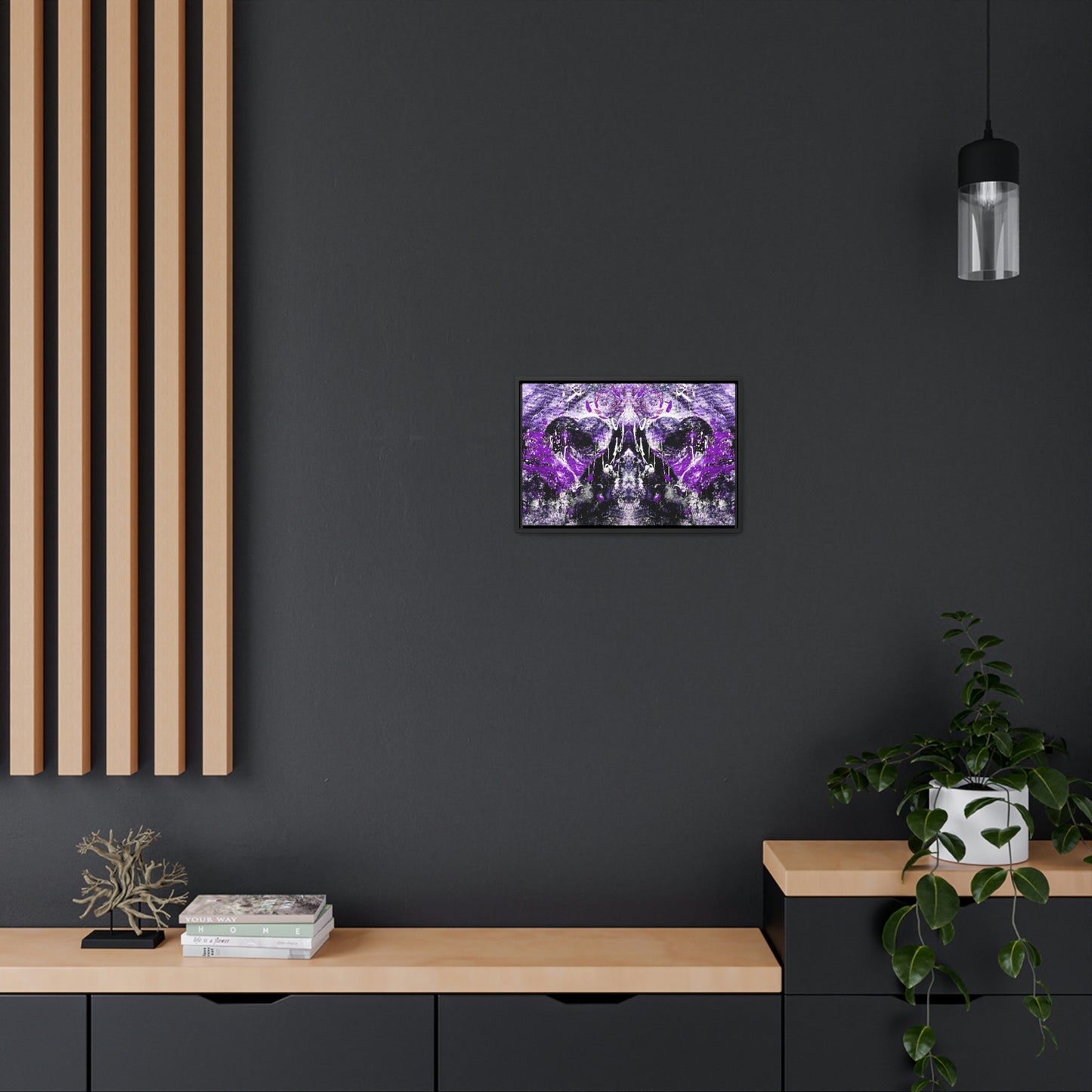 "Dreamy Love" (Violet/Lavender II) - Gallery Canvas Wraps, Horizontal Frame