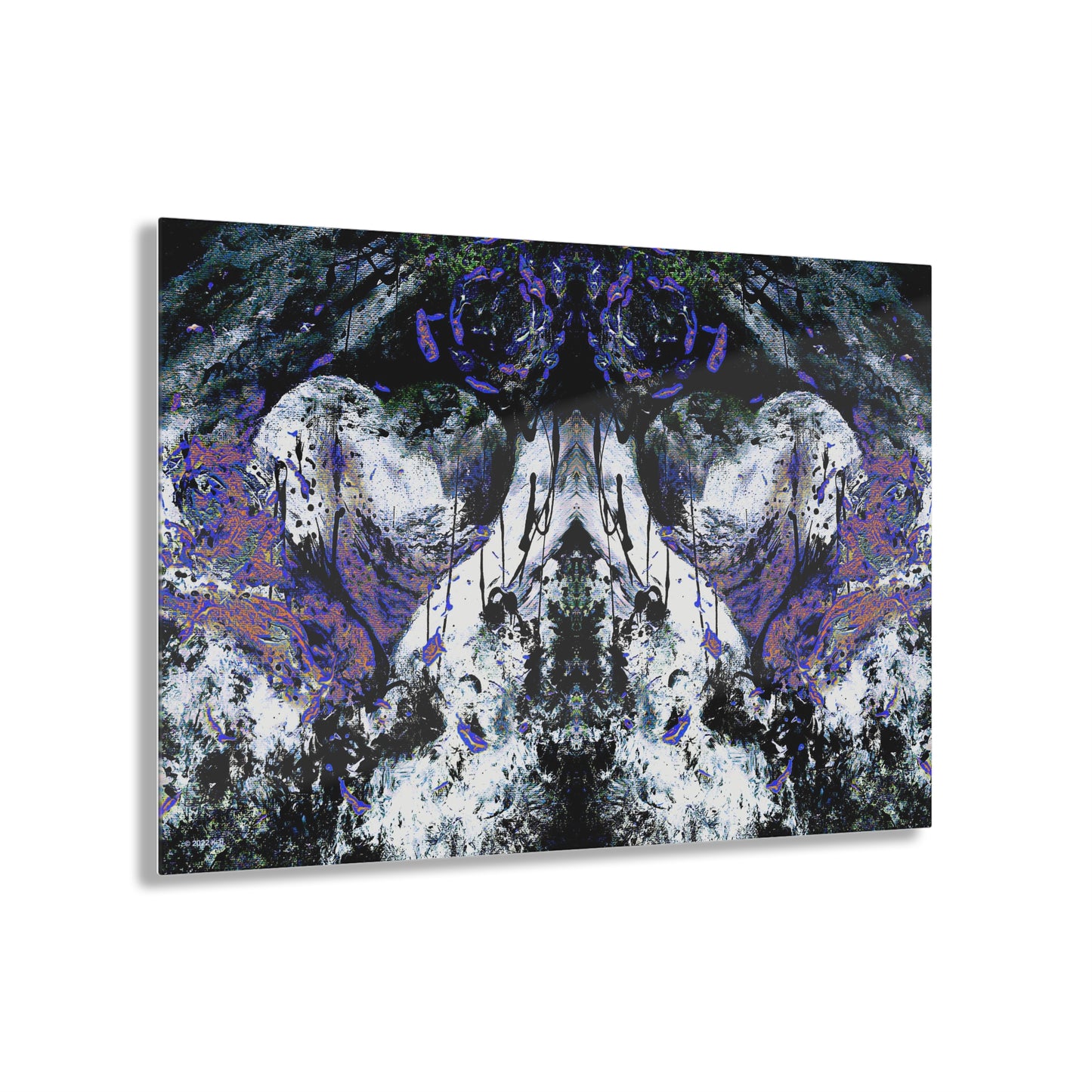 "Dreamy Love" (Cosmic Fusion - White/Black/Sapphire II) - Acrylic Prints